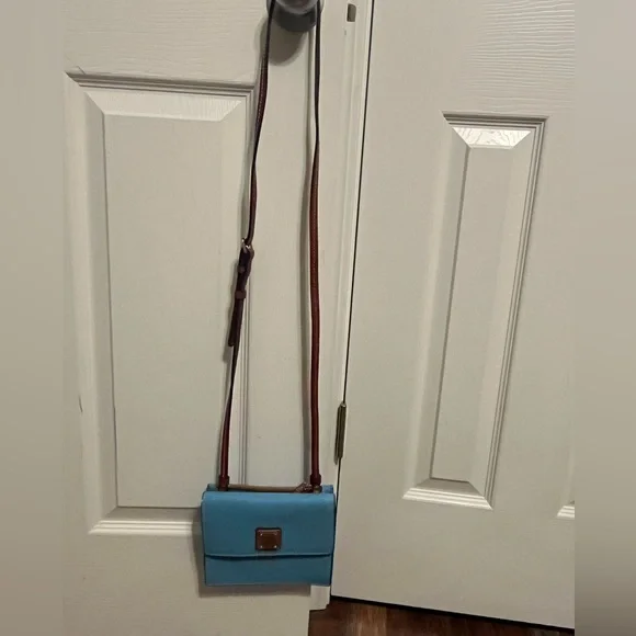 BRAND NEW Dooney and Bourke Gingy Flap Crossbody Purse Aqua Blue - Picture 6 of 15